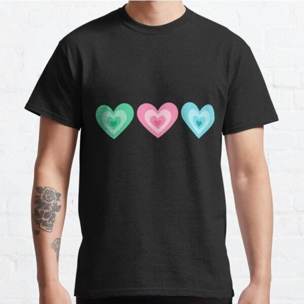 Powerpuff Girls Hearts Cute Cartoon Network Nostalgia T-Shirt